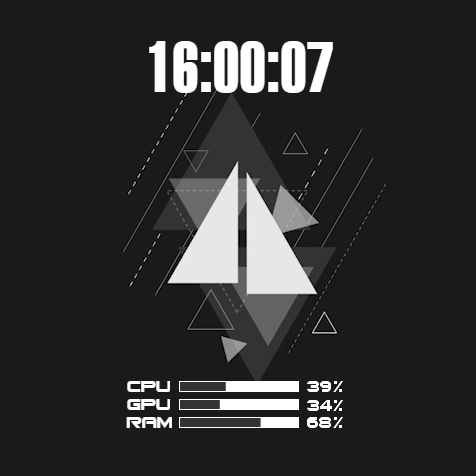 black and white triangle