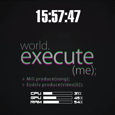 World execute(me)