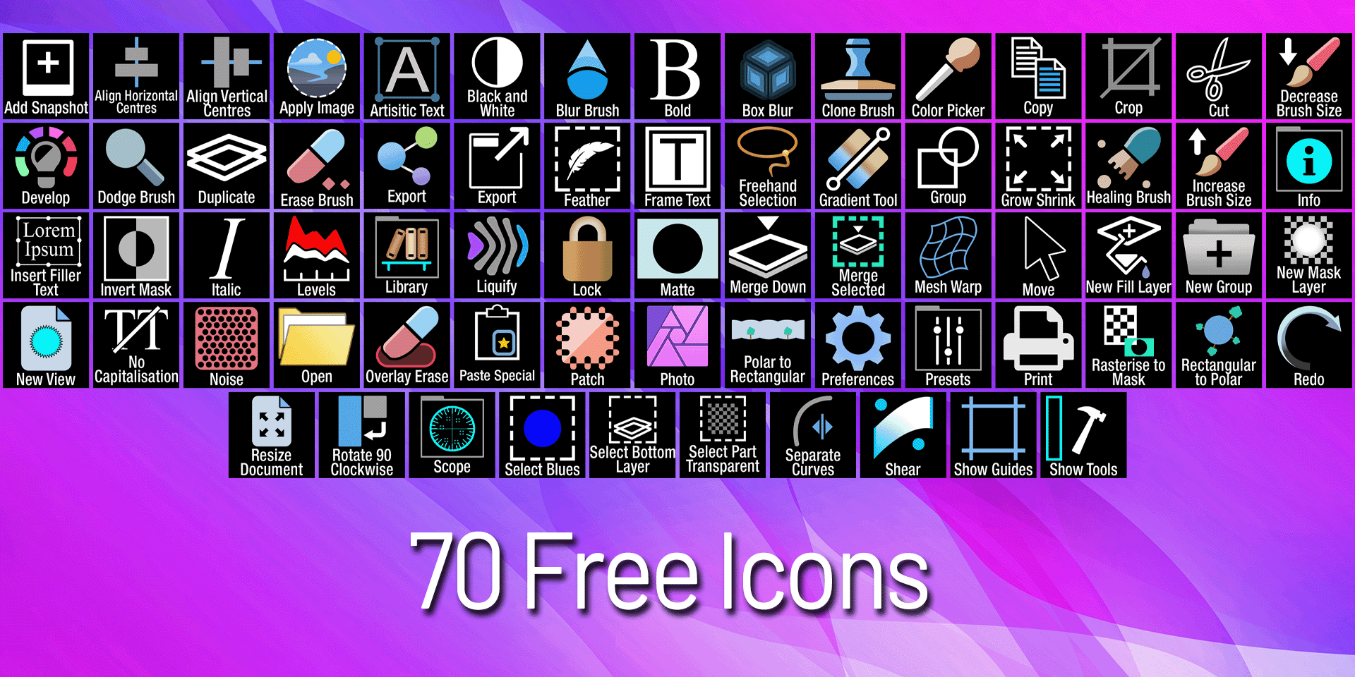 Affinity Photo Icon Sampler